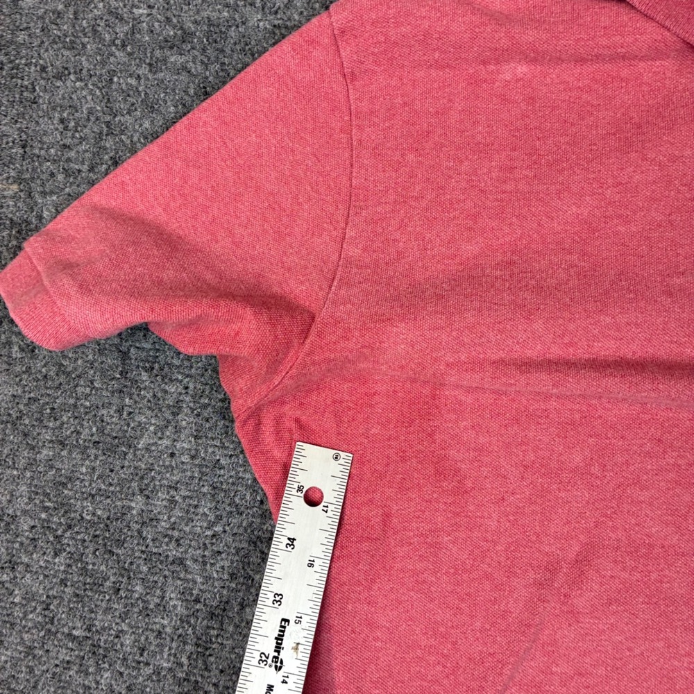 Polo Ralph Lauren Mens Size Large Red Heather Short Sleeve Pique Polo Shirt Pony - Picture 5 of 8